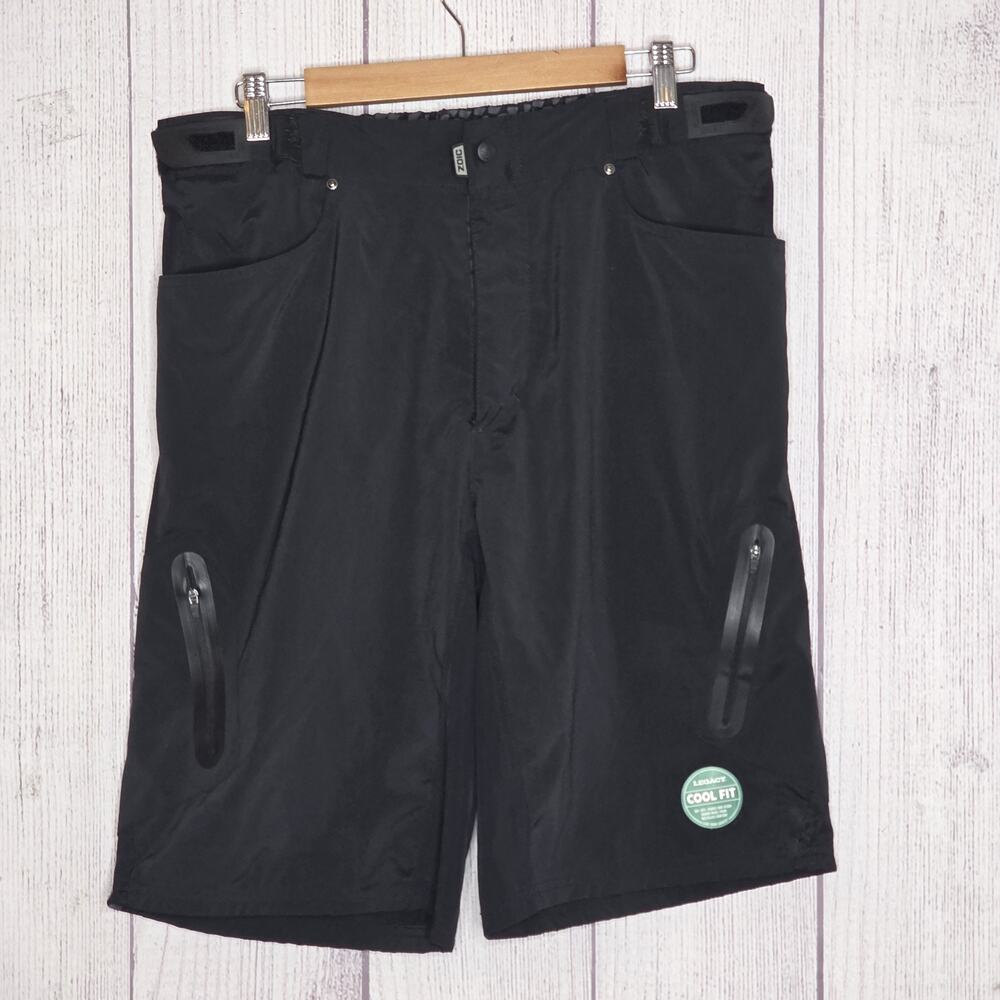 ZOIC Legacy Cool Fit MTB Bike Shorts XL Black UPF 50 Stretch Cycling